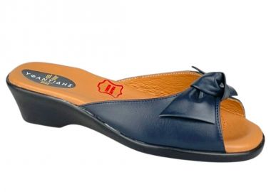 Παντόφλες γυναικείες | Δερμάτινες | Υφαντίδης | 110118 | Μπλε - Υφαντίδης - 